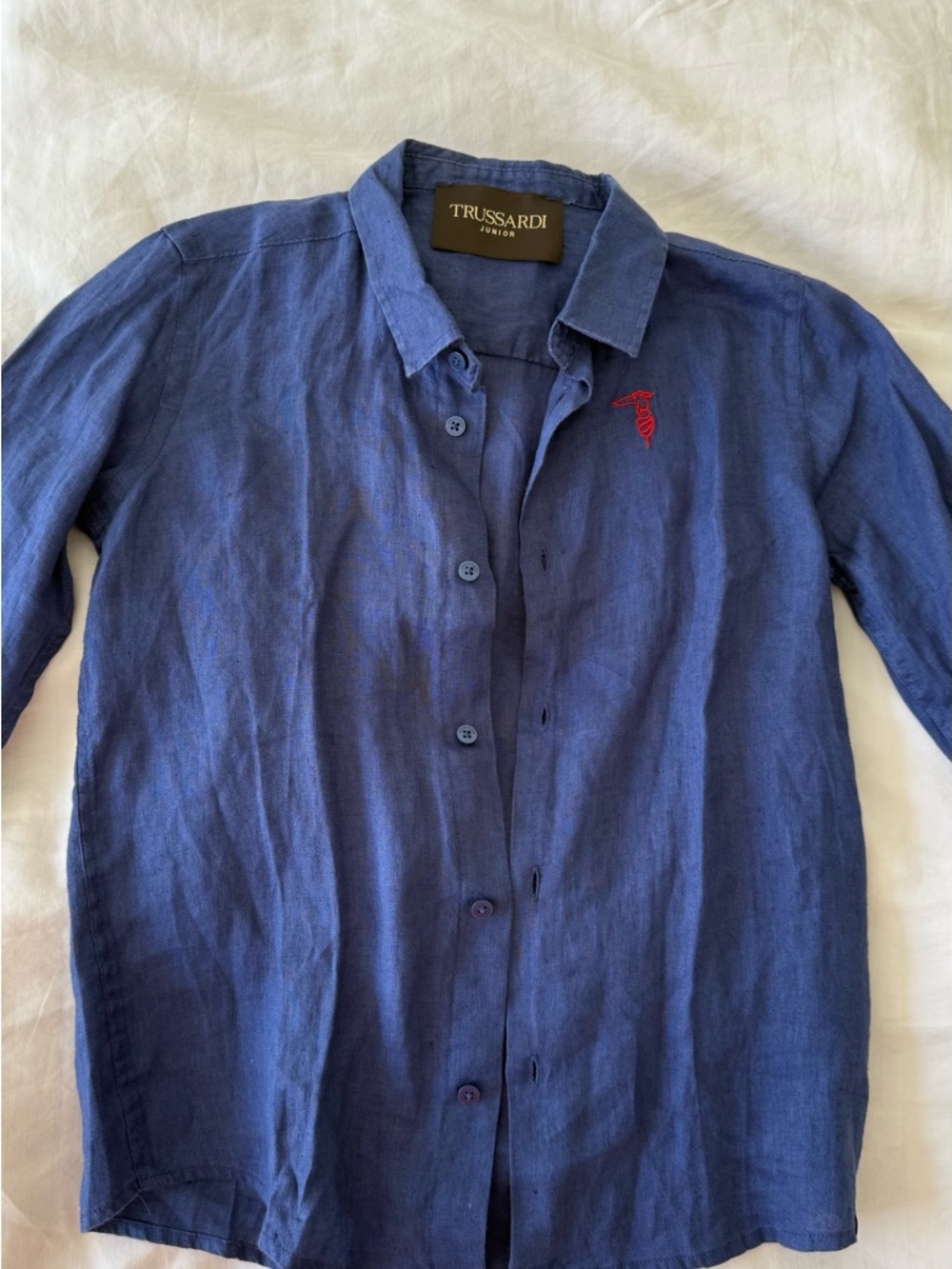 Trussardi Junior Boys Linen Button-Up Shirt
